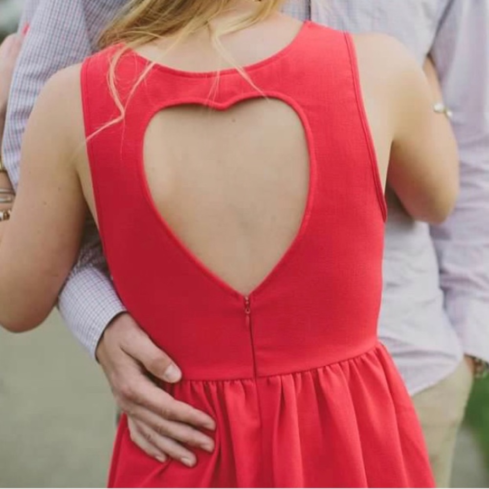 Red heart cutout dress in size XS.  Perfect for Valentine’s Day!